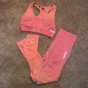 Gymshark pink ombré set